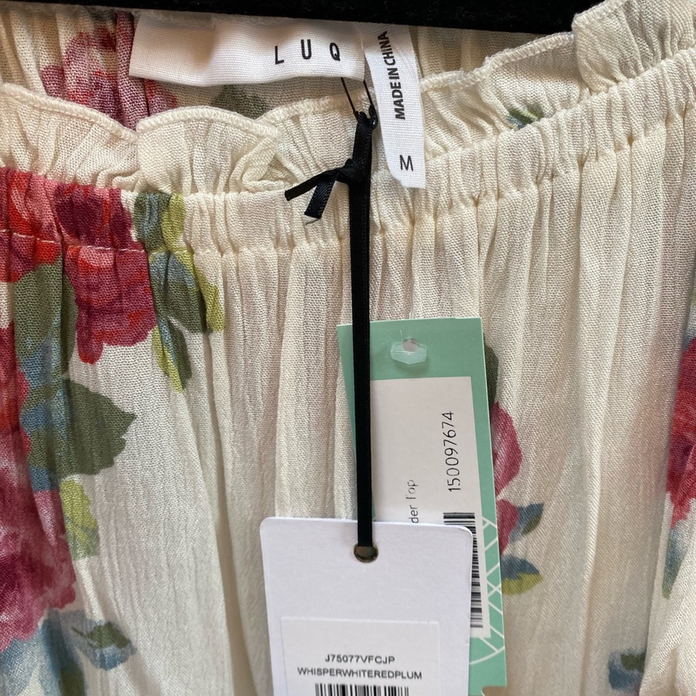 NWT LUQ Brandie Off The Shoulder Top - Picture 2 of 3